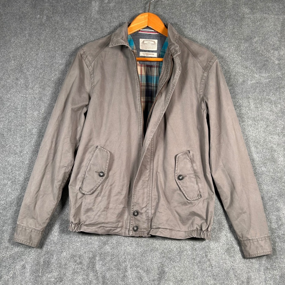 White Stuff Harrington Jacket Laundered Classics Mens S Taupe Grey Cotton Twill